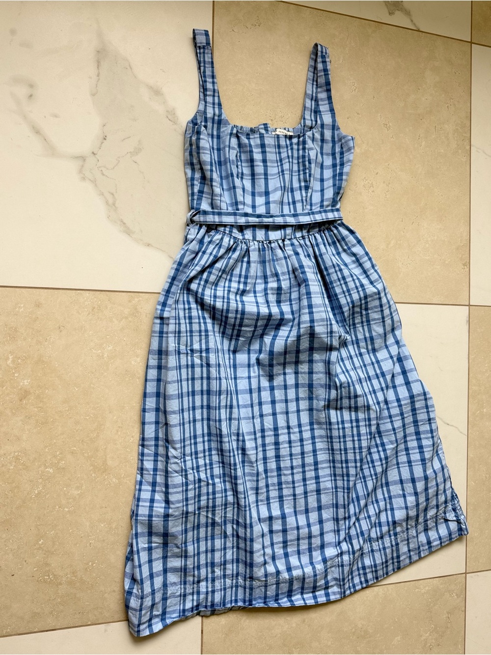 Free Assembly Light Blue Striped Top - XS